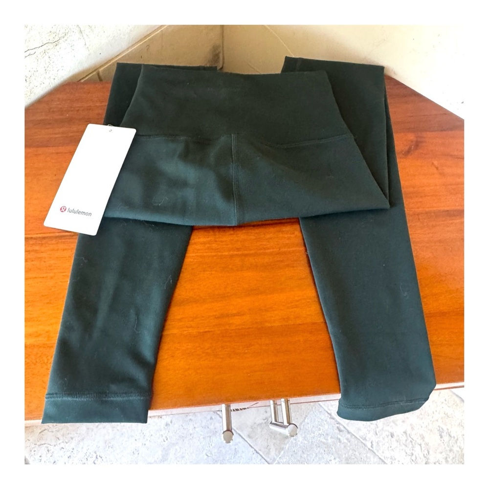 💚NEW💚LULULEMON FOREST GREEN HIGH WAIST LEGGINGS SIZE 2 - Picture 6 of 11